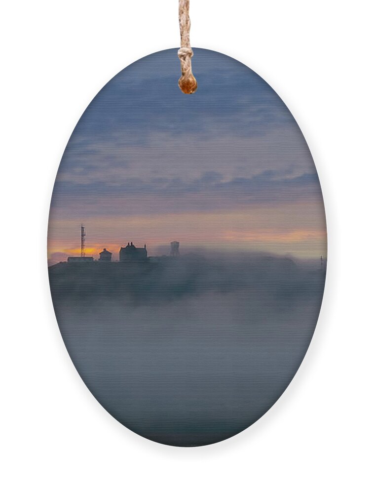 Point Sur Lighthouse Ornament featuring the photograph November Fog at Point Sur by Derek Dean