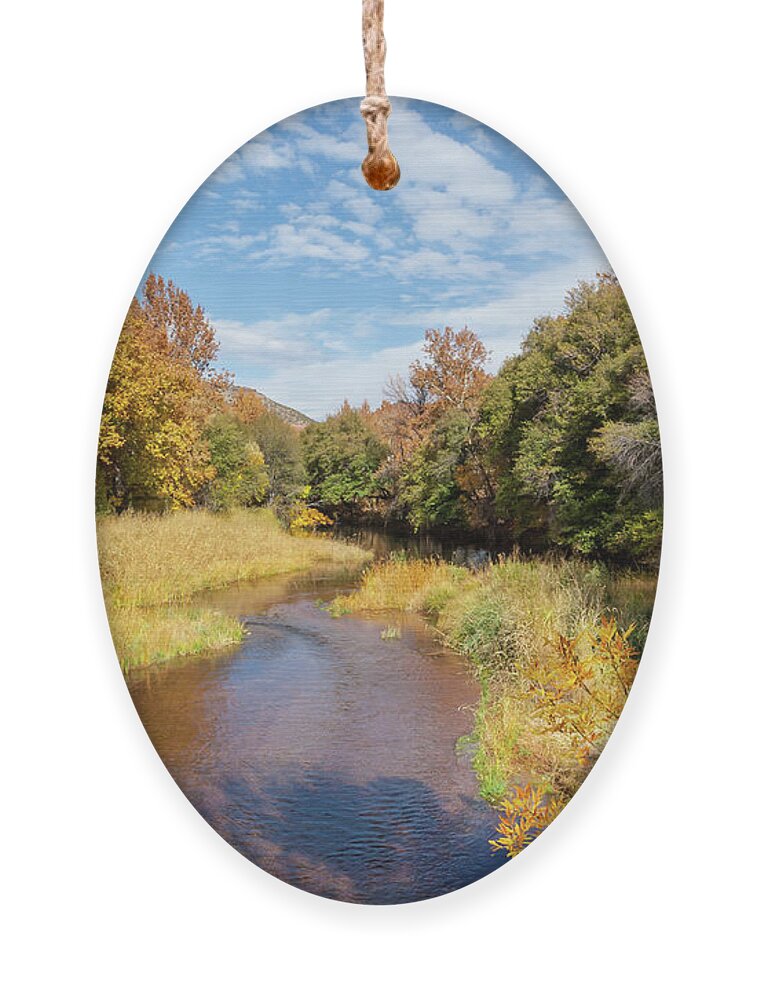 Arizona Ornament featuring the photograph Oak Creek in the Fall by Jeff Goulden
