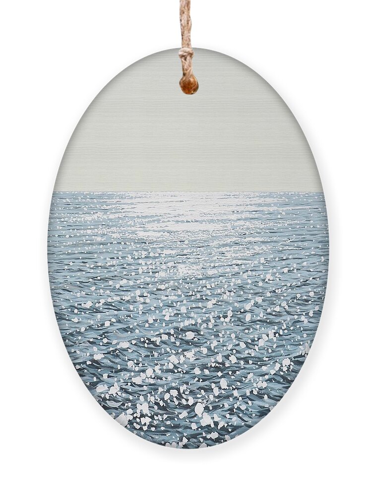 Sea Ornament featuring the painting Ocean. Light 15. by Iryna Kastsova
