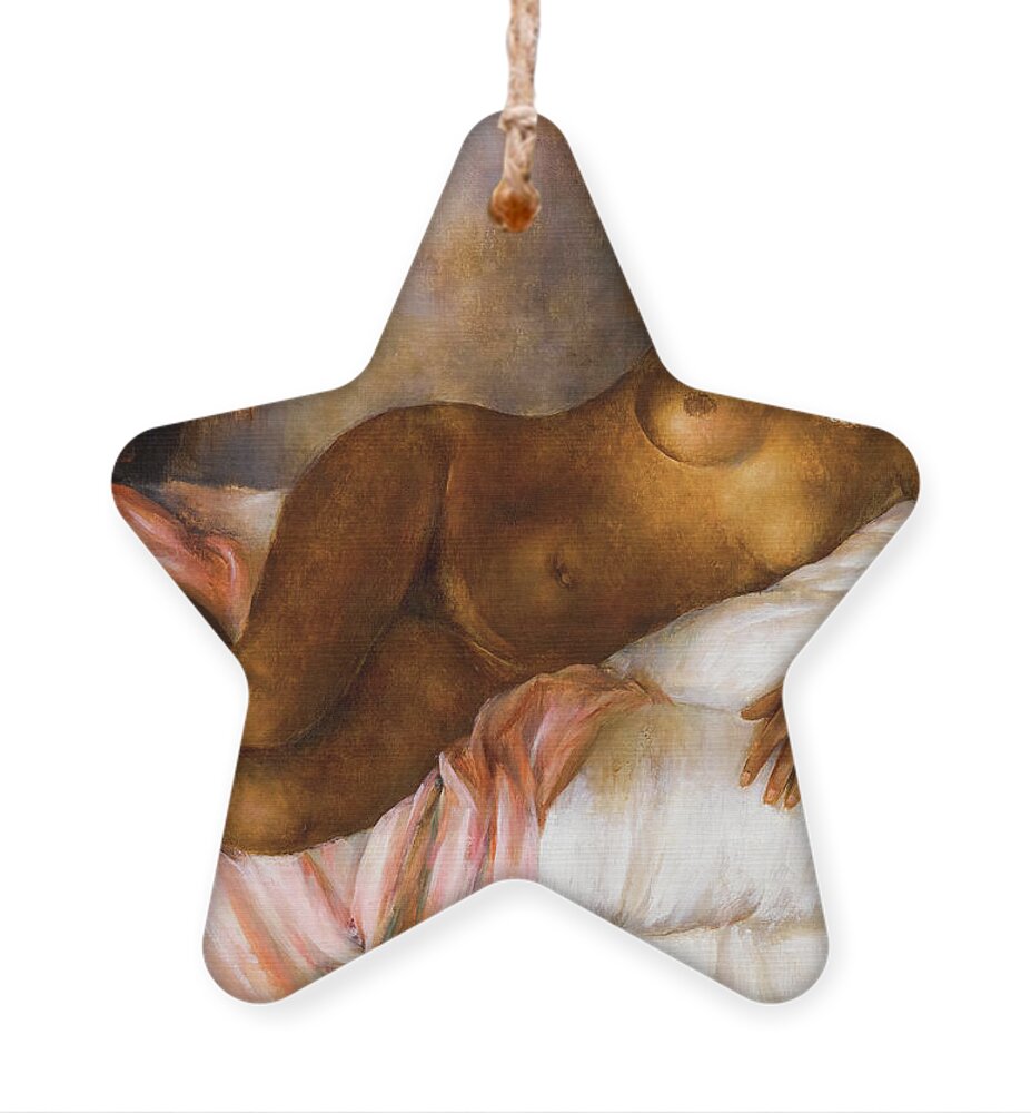 Vera Rockline Ornament featuring the painting Odalisque by Vera Rockline