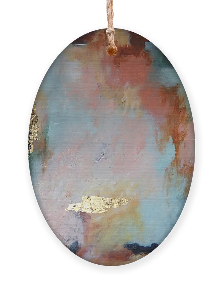 Gold Ornament featuring the painting On the Anvil by Katrina Nixon