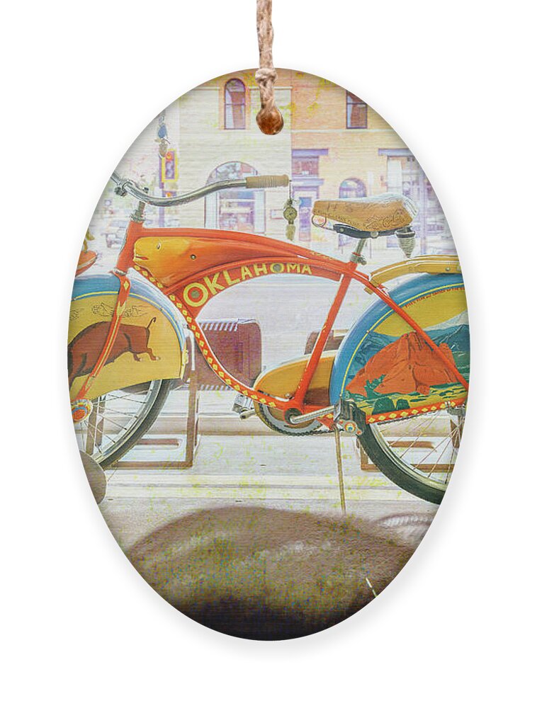 Bicycle Ornament featuring the photograph Oklahoma Bicycle by Craig J Satterlee
