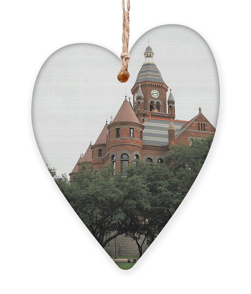 Red Ornament featuring the photograph Old Red Court House 4 by C Winslow Shafer