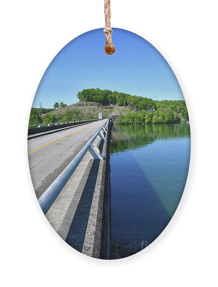 Norris Dam Ornament featuring the photograph On The Road 16 by Phil Perkins