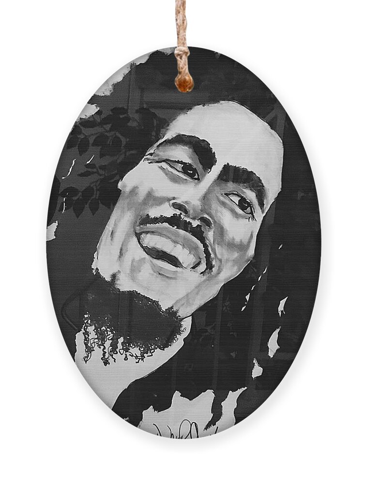  Ornament featuring the drawing One Love by Angie ONeal