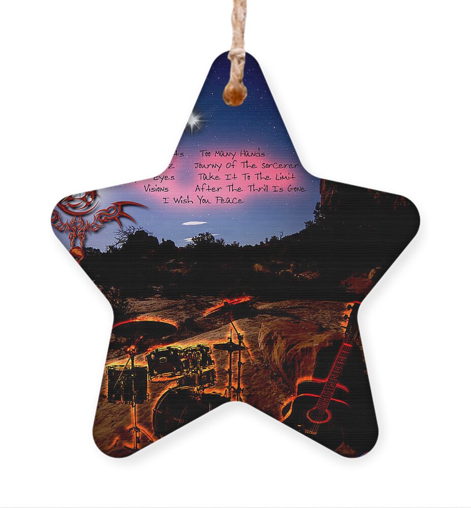 One Of These Nights Ornament featuring the digital art One Of These Nights by Michael Damiani