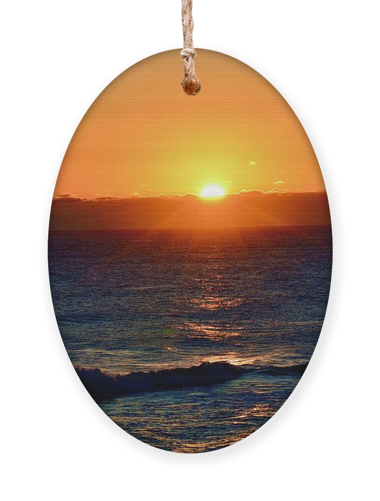 One Second Daybreak Ornament featuring the photograph One Second Daybreak by Warren Thompson