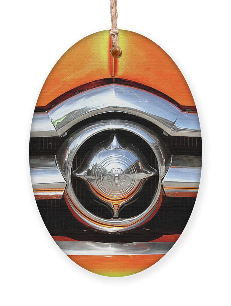 Buick Eight Ornament featuring the photograph Orange 8 by Lens Art Photography By Larry Trager