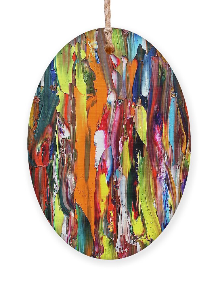 Abstract Ornament featuring the painting Orange Delight by Teresa Moerer