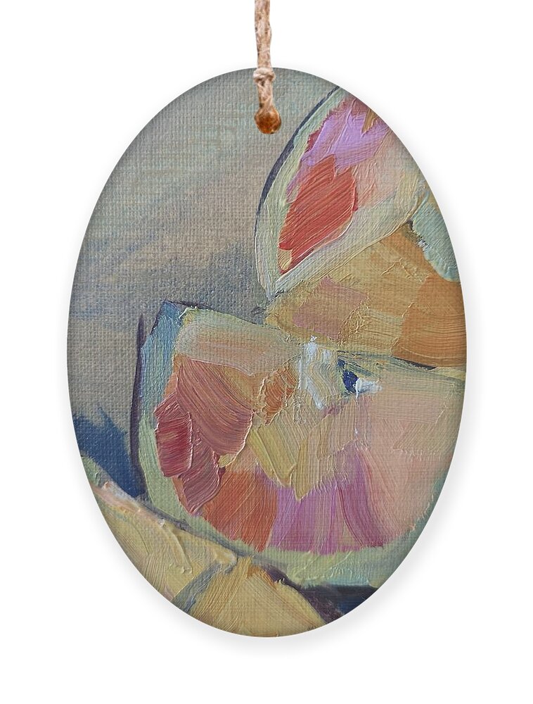 Oil Painting Ornament featuring the painting Orange Slices by Sheila Romard