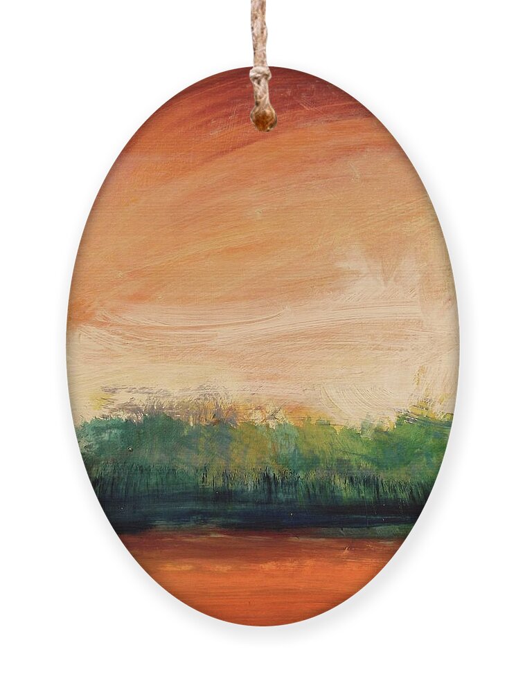 Painting Ornament featuring the painting Orange Water by Les Leffingwell