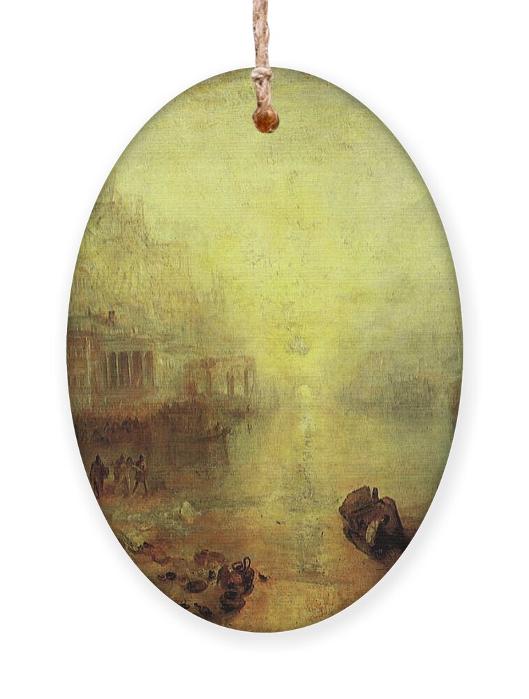 Ovid Ornament featuring the painting Ovid Banished from Rome by Joseph Mallord William Turner
