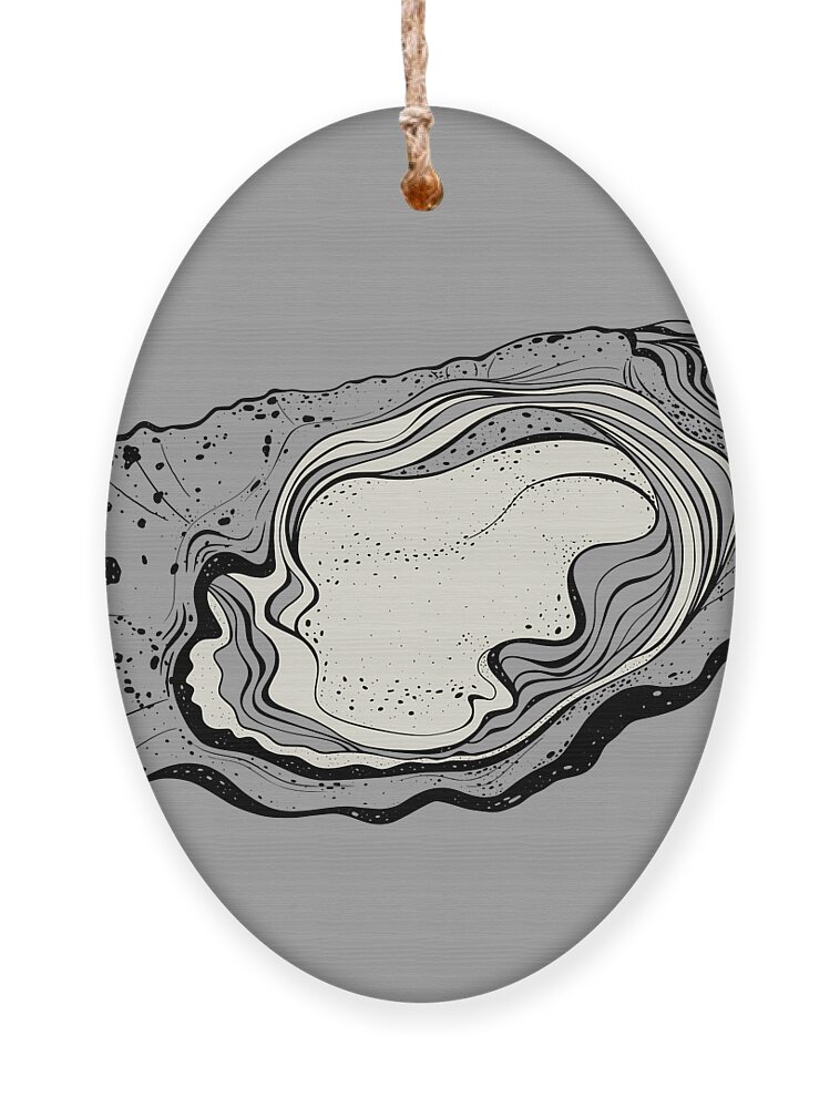 Animal Ornament featuring the painting Oyster White by Tony Rubino