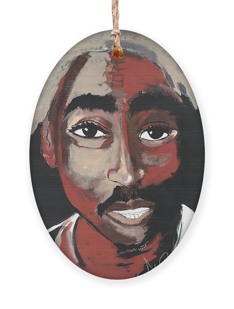  Ornament featuring the painting Pac by Angie ONeal