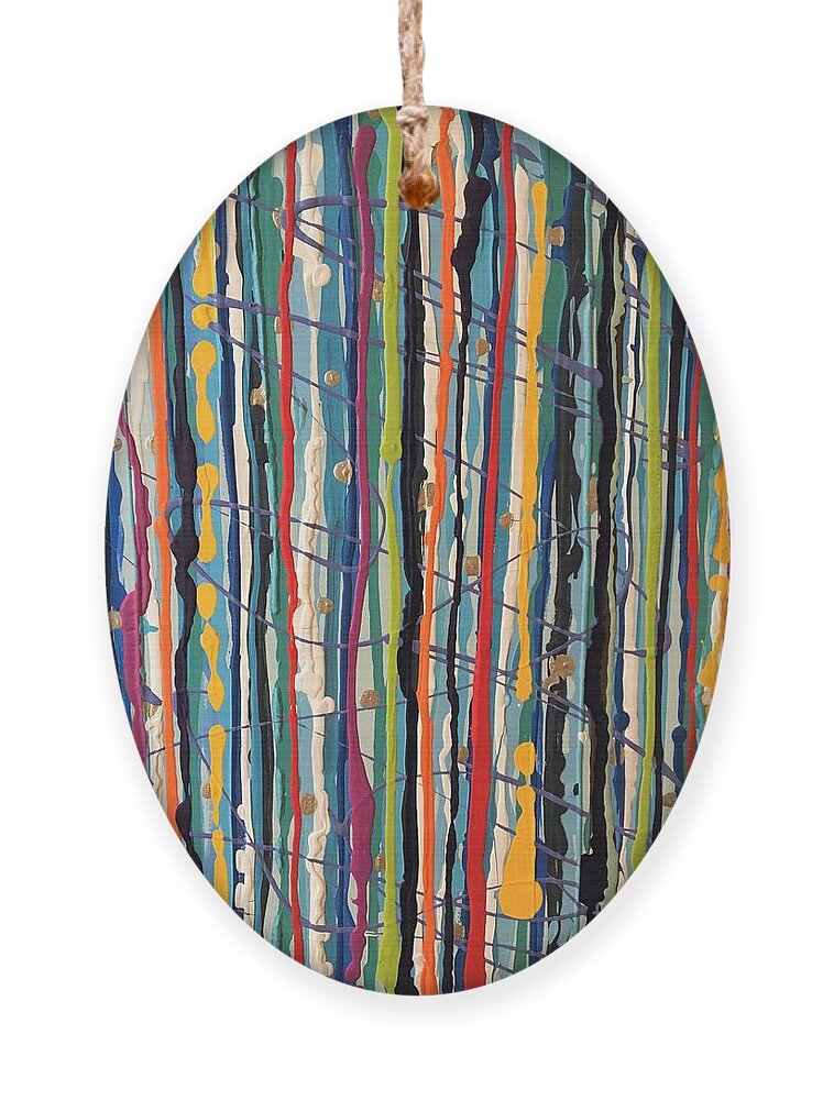 Abstracts Ornament featuring the painting Paint Splash by Debora Sanders