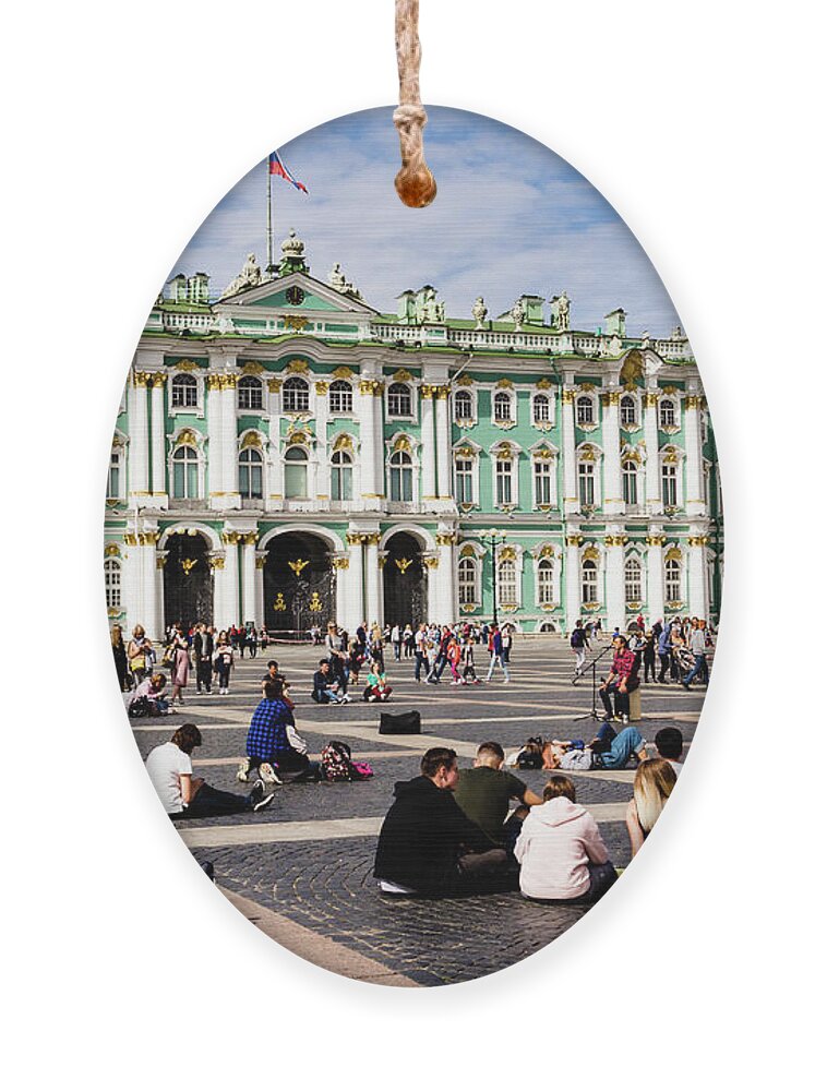 Hermitage Ornament featuring the photograph Palace Square Gathering by Craig A Walker