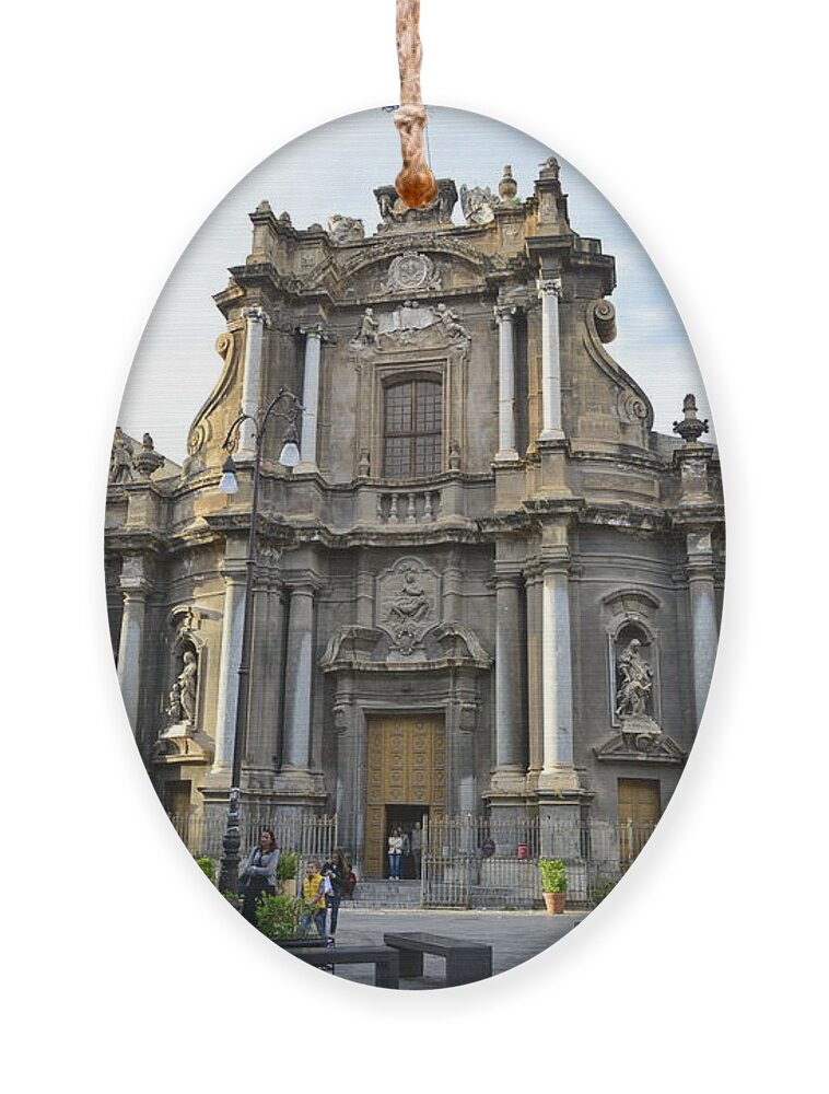 Palermo Ornament featuring the photograph Palermo, Sicily by Regina Muscarella