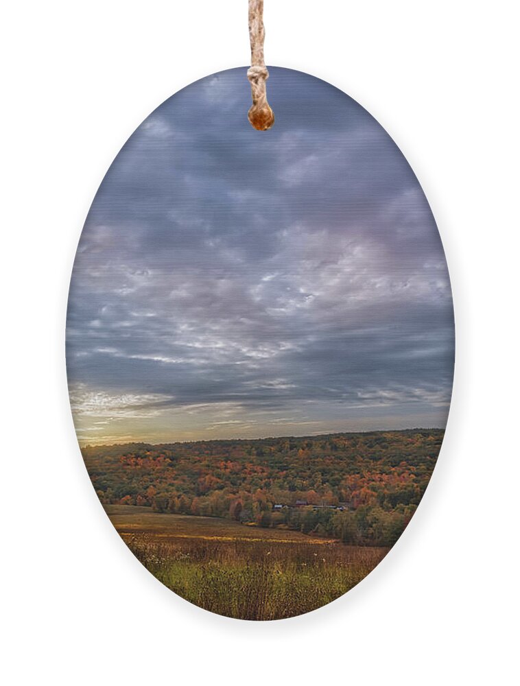 Hudson Valley Ornament featuring the photograph Paltz Point Mohonk Tower by Susan Candelario