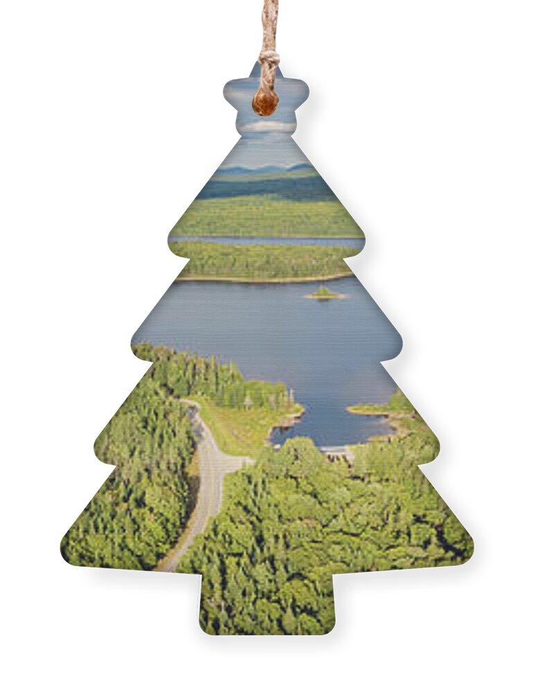 Landscape Ornament featuring the photograph Paorama View of Second Connecticut Lake - Pittsburg, New Hampshire by John Rowe