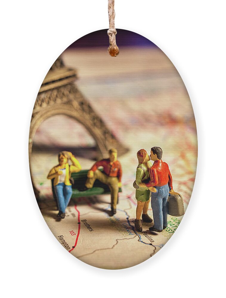 Paris Ornament featuring the photograph Paris Lovers by Craig J Satterlee