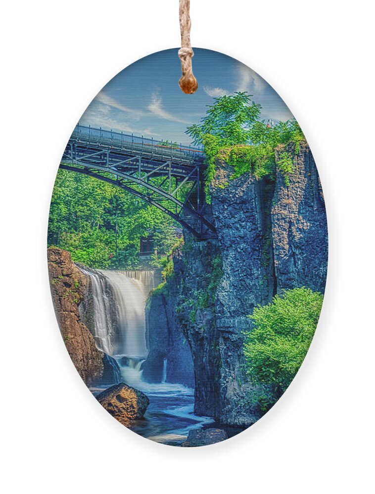 Great Falls Ornament featuring the photograph Paterson Great Falls by Penny Polakoff