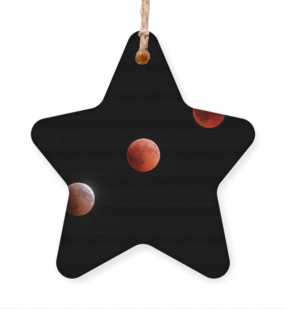 Moon Ornament featuring the photograph Path to Totality by Alexios Ntounas
