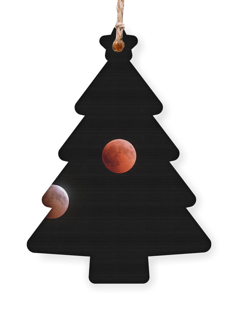 Moon Ornament featuring the photograph Path to Totality by Alexios Ntounas