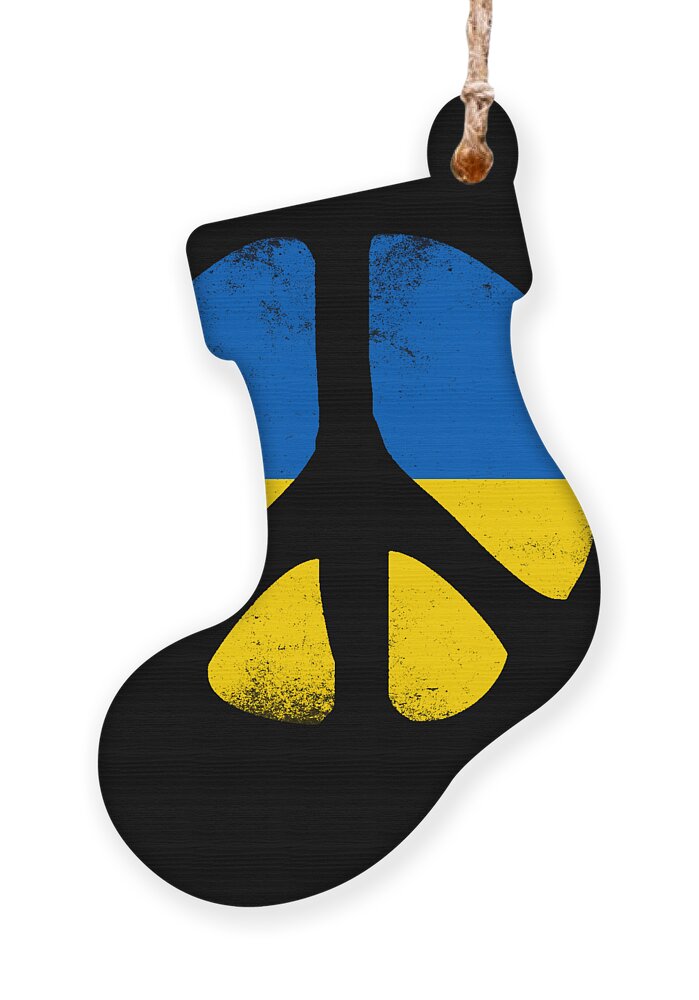 Ukraine Ornament featuring the digital art Peace in Ukraine by Flippin Sweet Gear