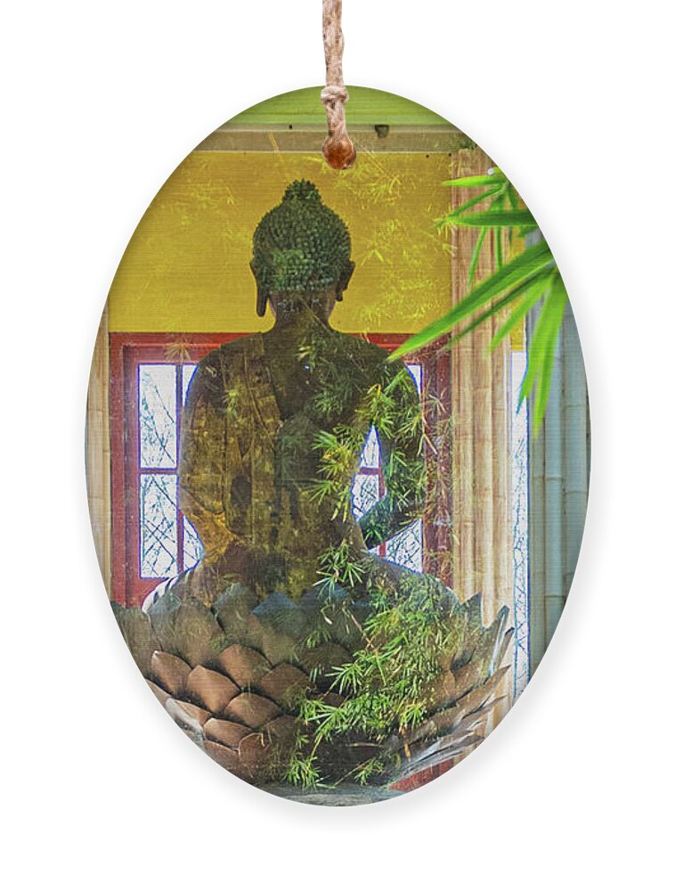 Buddha Ornament featuring the photograph Peace by Jim Cook