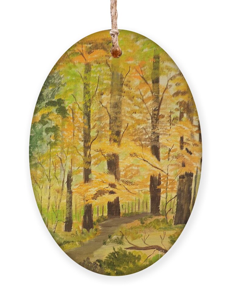 Donnsart1 Ornament featuring the painting Peaceful Moment Painting # 309 by Donald Northup