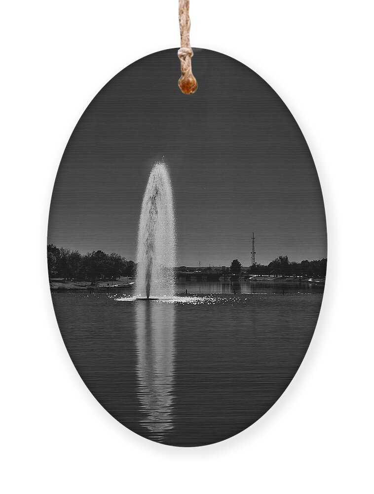 Fountain Ornament featuring the photograph Pecos Reflection by George Taylor