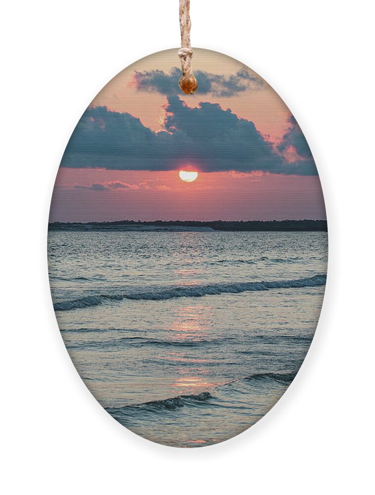 Pensacola Ornament featuring the photograph Pensacola Pass Sunset by Beachtown Views