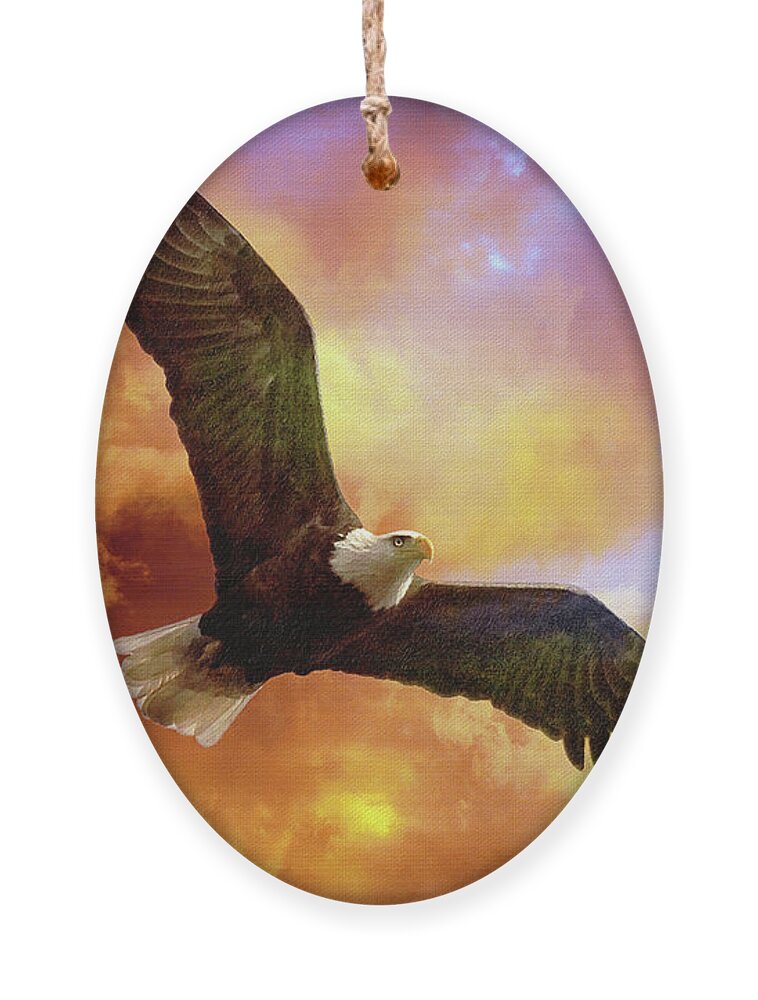 Eagle Ornament featuring the photograph Perseverance by Lois Bryan