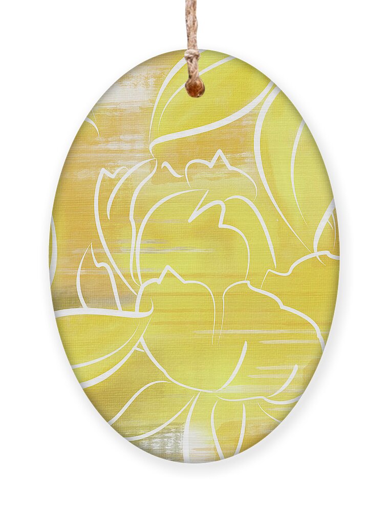 Abstract Ornament featuring the painting Petals in Sunshine by Sannel Larson