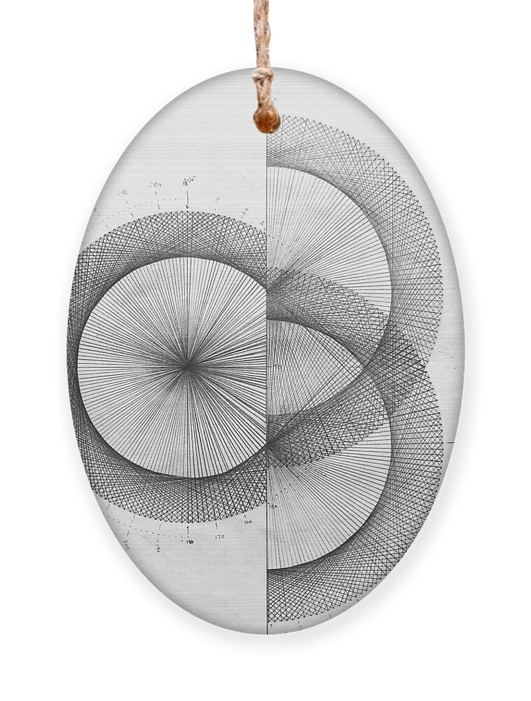 Photon Ornament featuring the drawing Photon Double Slit high res. by Jason Padgett