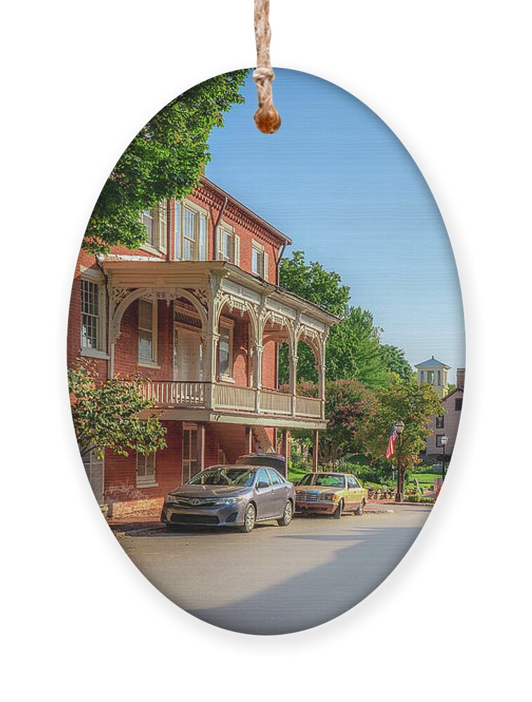 Jonesboro Ornament featuring the photograph Pictorial View of Jonesborough, Tennessee by Shelia Hunt