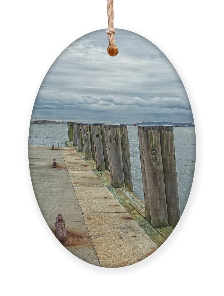 Peir Ornament featuring the photograph Pier in late winter by Cate Franklyn
