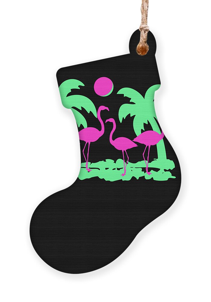 Cool Ornament featuring the digital art Pink Flamingos by Flippin Sweet Gear