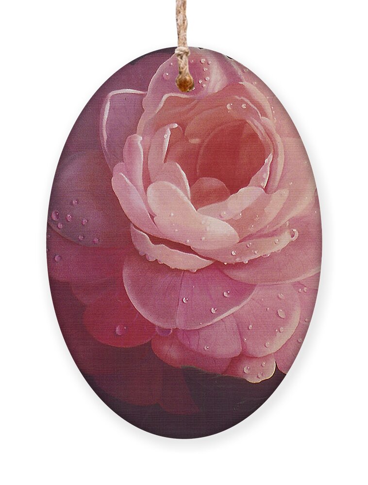 Pink Perfection Ornament featuring the painting Pink Perfection by Blue Sky