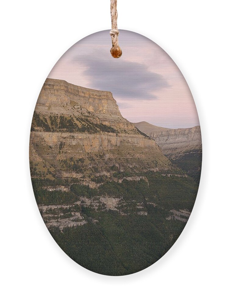 Ordesa Valley Ornament featuring the photograph Pink Skies over the Ordesa Valley by Stephen Taylor
