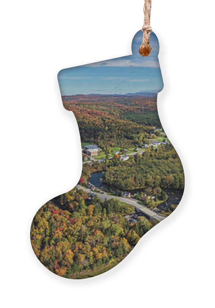  Ornament featuring the photograph Pittsburg, NH Panorama October 2021 by John Rowe