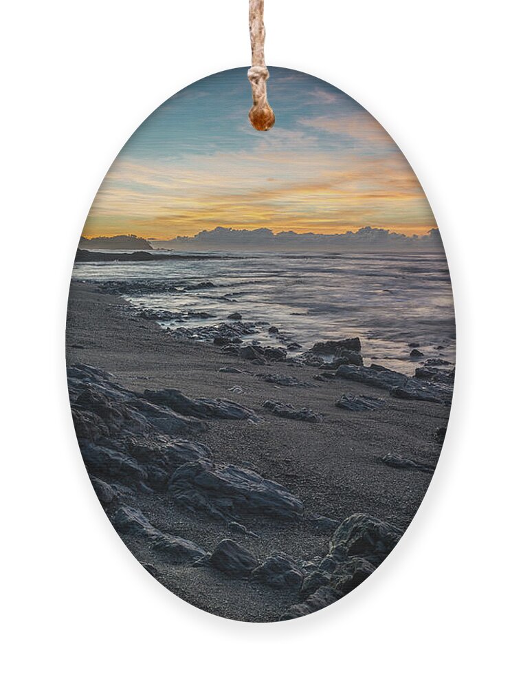 Central America Ornament featuring the photograph Playa Escondida at sunrise-Samara-Costa Rica by Henri Leduc