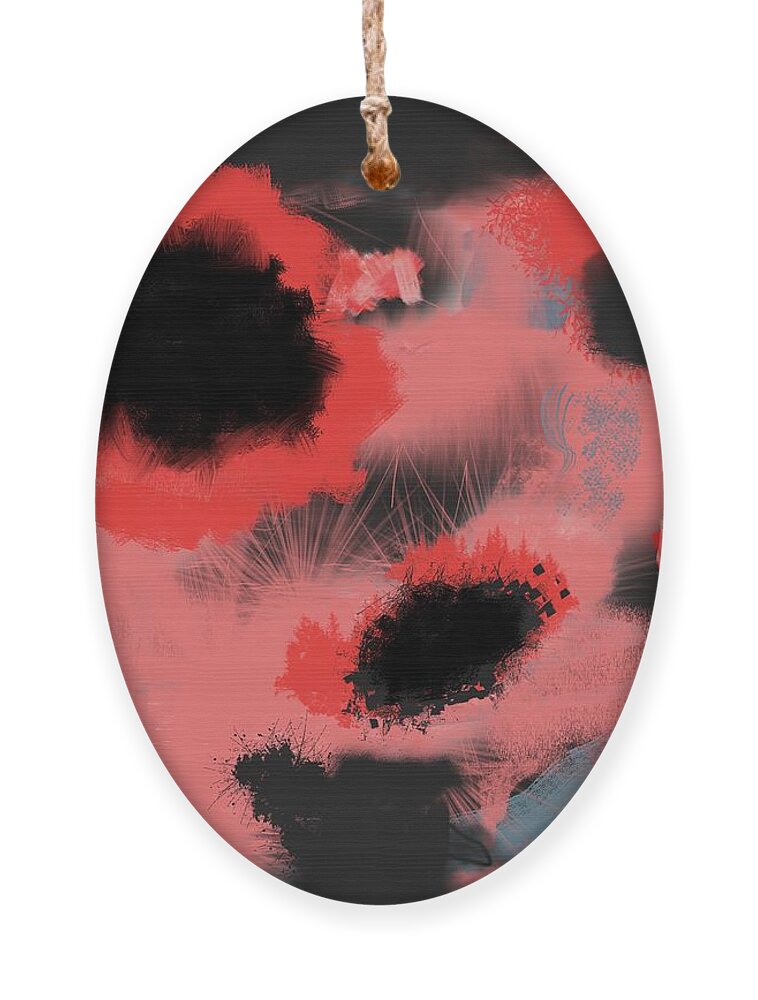 Poppies Ornament featuring the digital art Poppies by Ruth Harrigan