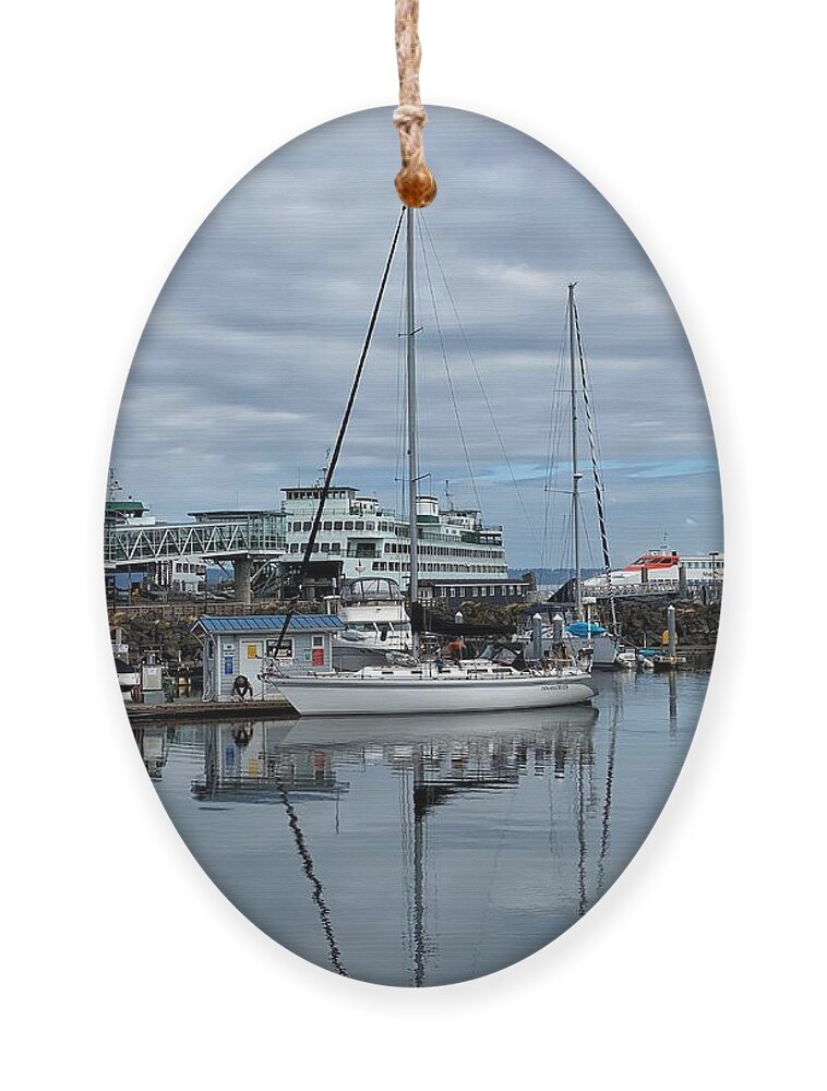 Kingston Ornament featuring the photograph Port of Kingston by Jerry Abbott