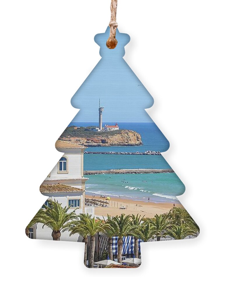 Portimao Ornament featuring the photograph Portimao Marina on the Algarve Coast of Portugal by Rebecca Herranen