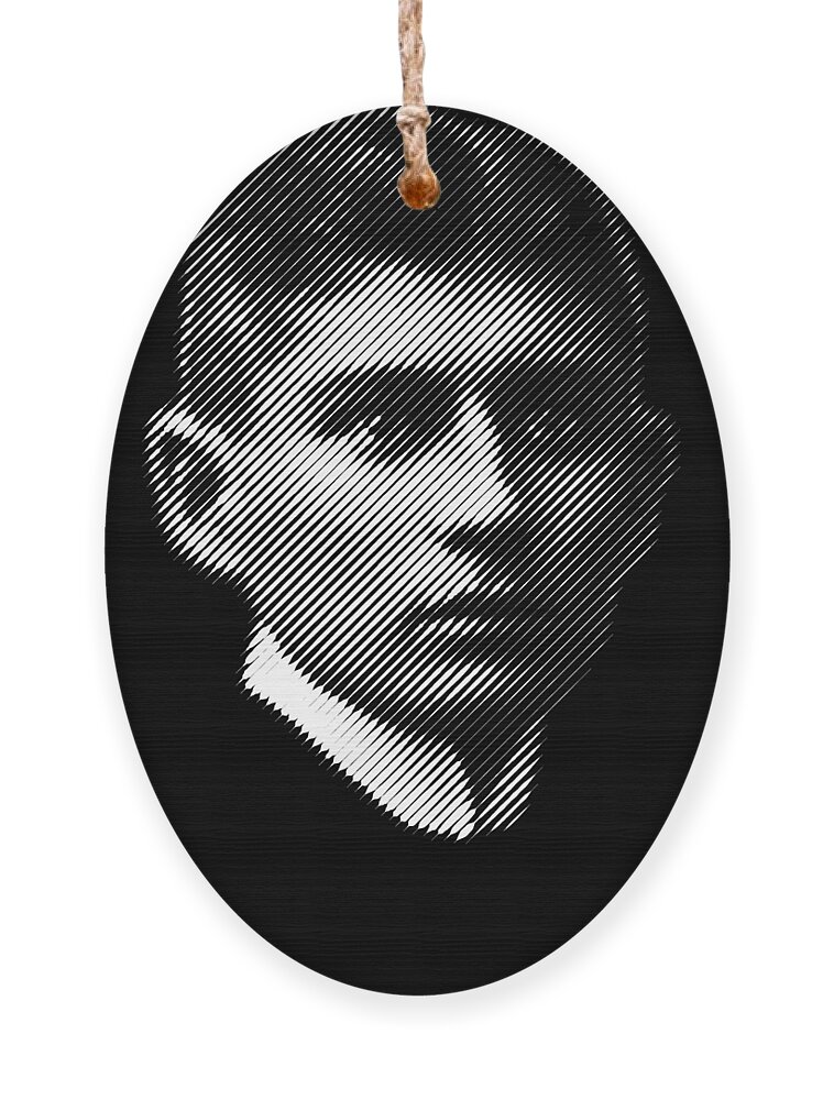 Sophisticated Ornament featuring the digital art Portrait of a writer Franz Kafka  by Cu Biz