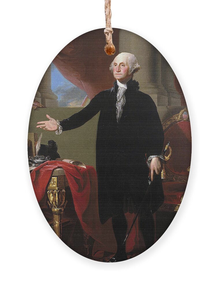 Portrait Ornament featuring the painting Portrait of Standing George Washington by Gilbert Stuart