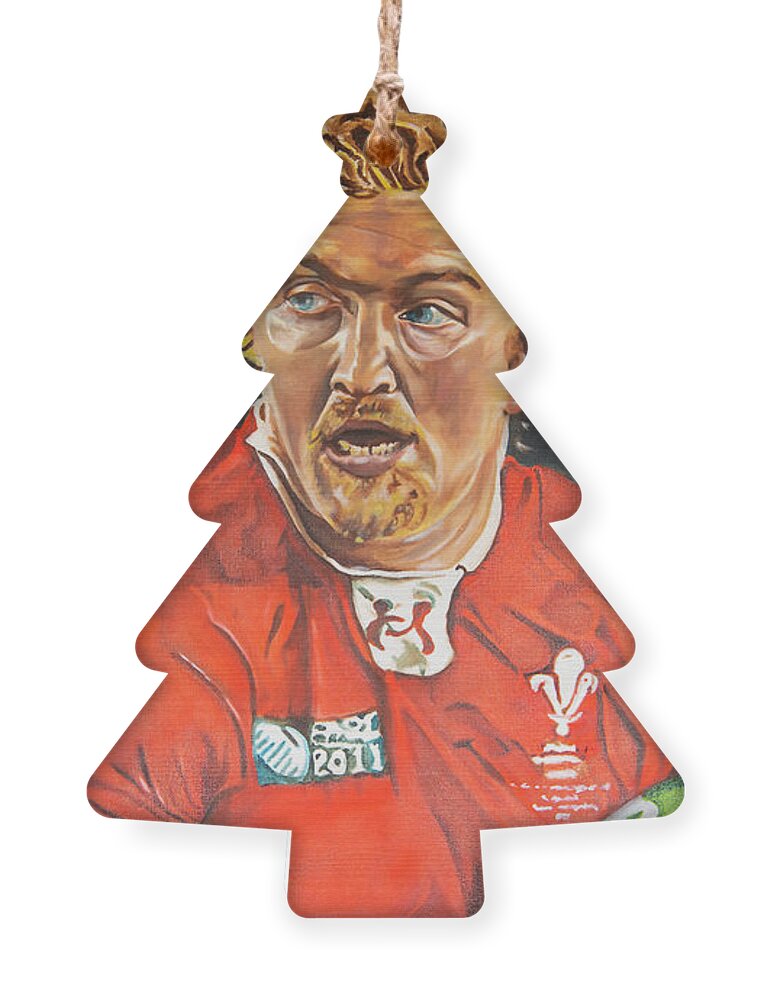 Andy Powell Ornament featuring the painting Powell A by James Lavott