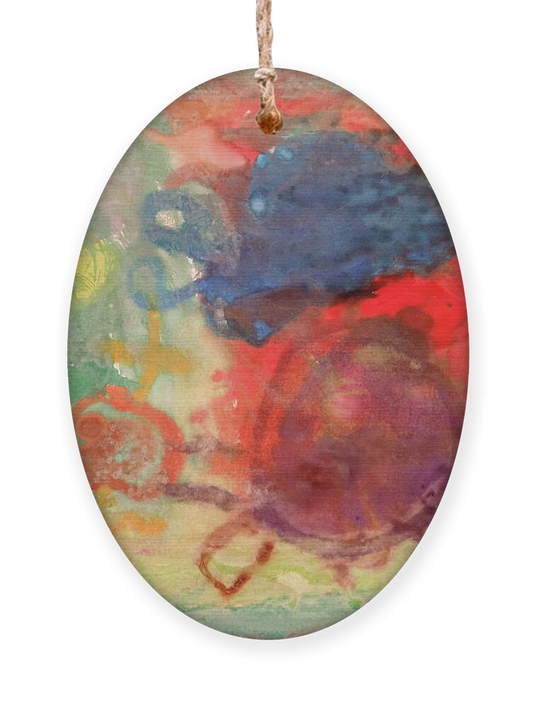 Watercolor Painting Ornament featuring the painting Praying for peace 2 by Thu Nguyen