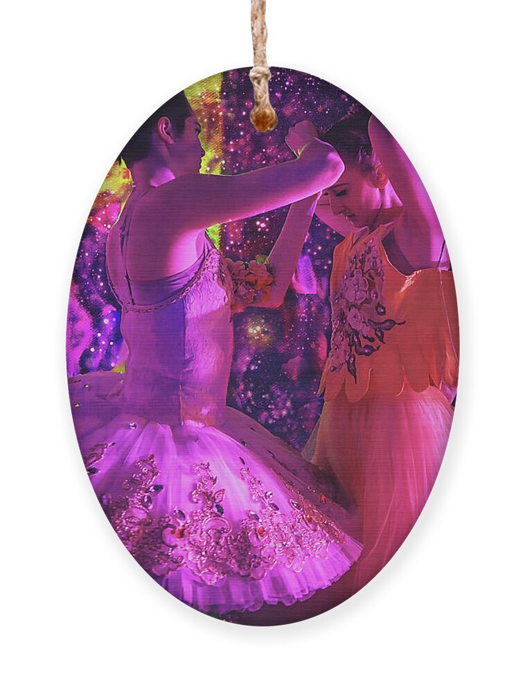 Ballerina Ornament featuring the photograph Prepping Off Stage by Craig J Satterlee